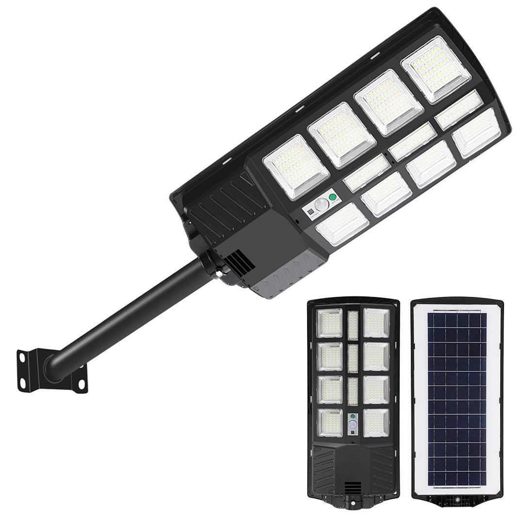 2x Zewnętrzna Lampa Solar­na LED 400W z Pilotem, Kinkiet Ścienny IP67 6500K, Czujnik Ruchu, Oświetlenie Ogrodowe
