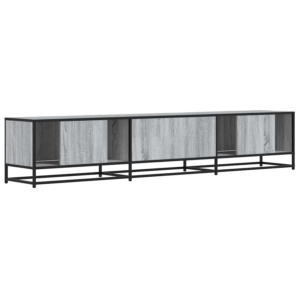 Meuble TV sonoma gris 210x35x41 cm bois d'ingénierie - 6