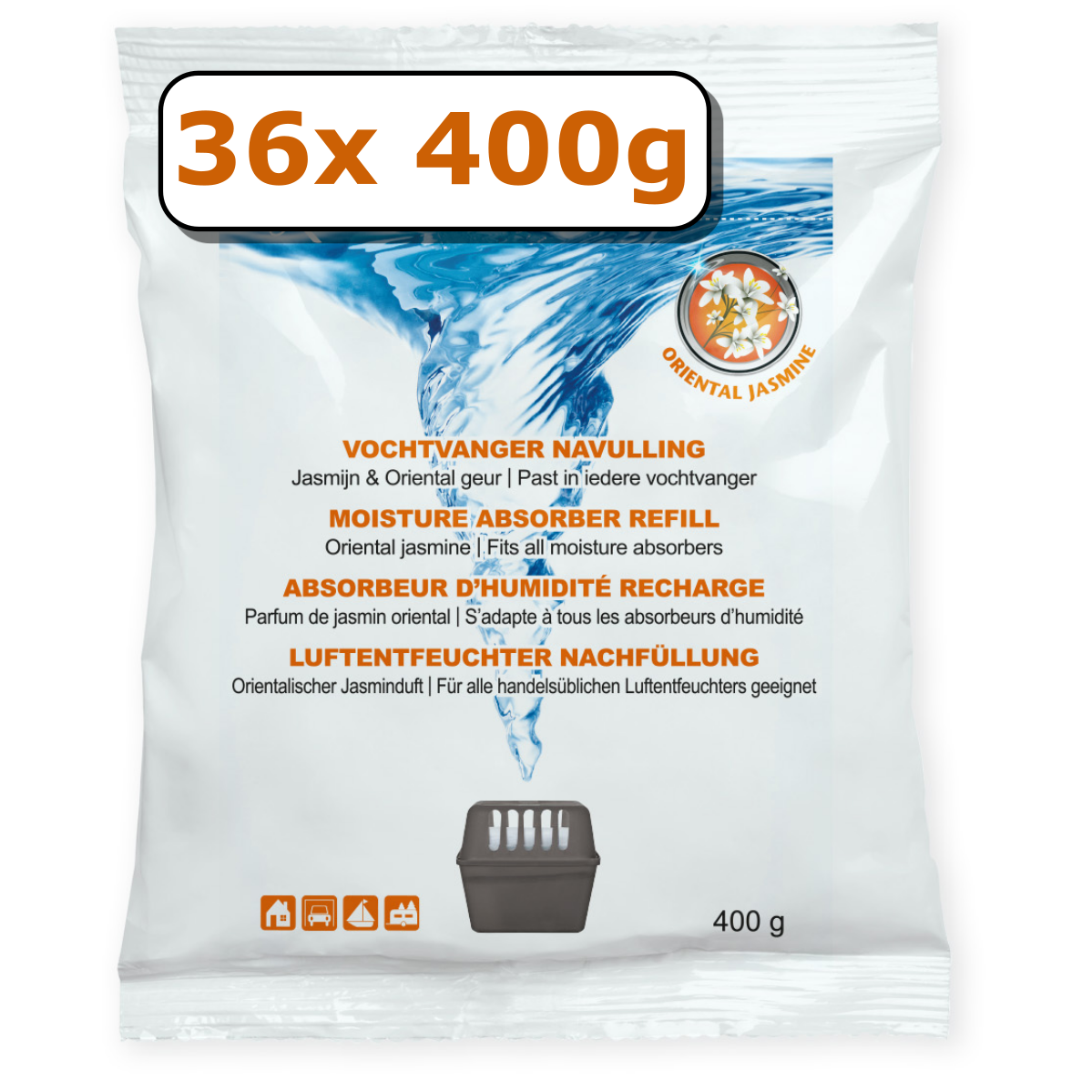 Absorbeur d'humidité Recharges 36 pièces jasmin universel 400 — free download