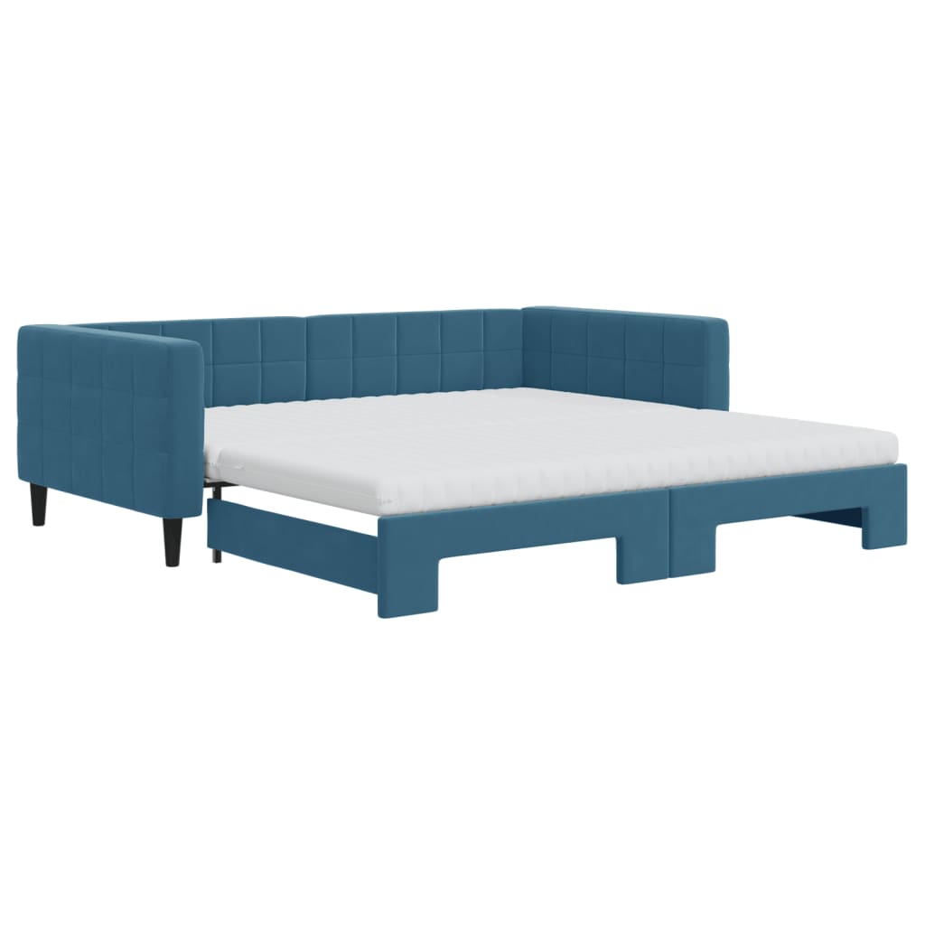 Maison Exclusive - Letto da Giorno Blu 100x200 cm in Velluto | Leroy Merlin