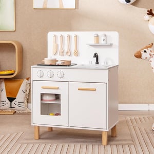 Cocina De Juguete De Madera Para Niños - Con Fregadero, Grifo Y Estantes, Para Exterior O Interior