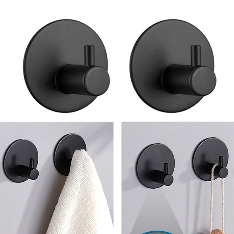 2 szt. samoprzylepnych wieszaków na ręczniki łazienkowe, haczyk ze stali nierdzewnej do wieszaków łazienkowych, haczyków prysznicowych na akcesoria