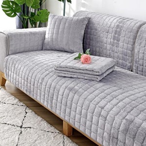 Housse de Canapé Extensible pour 3 Places 190-230cm avec Accoudoirs
