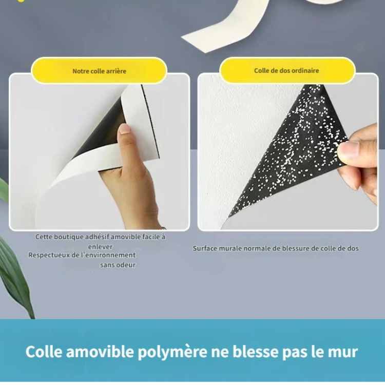 Tableau magnétique, papier peint tableau noir, autocollant, sticker mural tableau magnétique (gris, 40*90cm) - 5