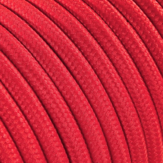 DRESS - Cavo Elettrico Tondo Rivestito In Tessuto 3X0,75 1 mt TO57 ROSSO