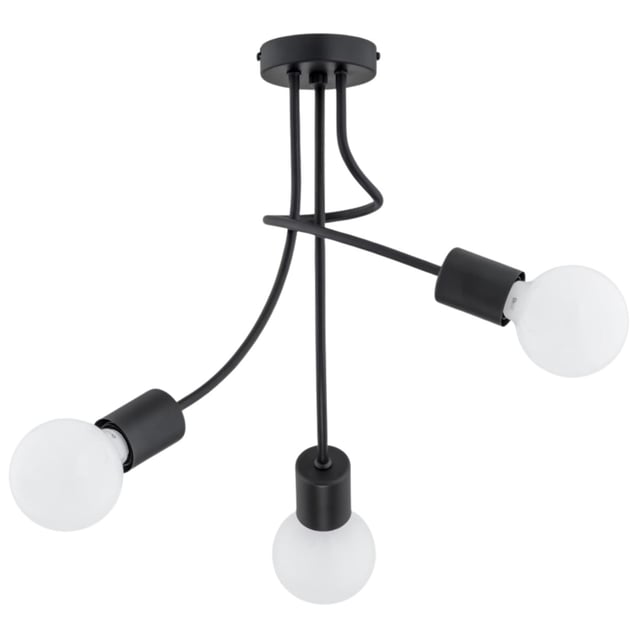 Lampa sufitowa Plena czarna 3xE27x60W wym: 40 x 30 x 42 cm metal Alfa