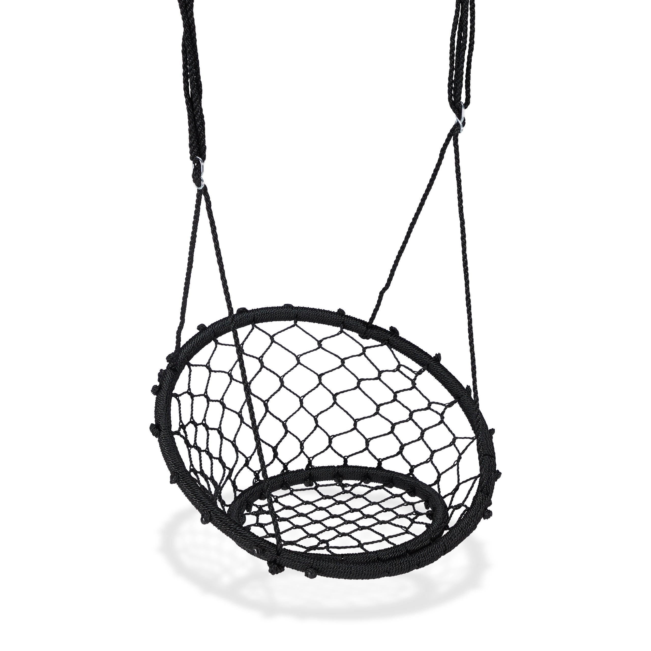 relaxdays Balançoire suspendue - balançoire d'extérieur - noir - balançoire nid