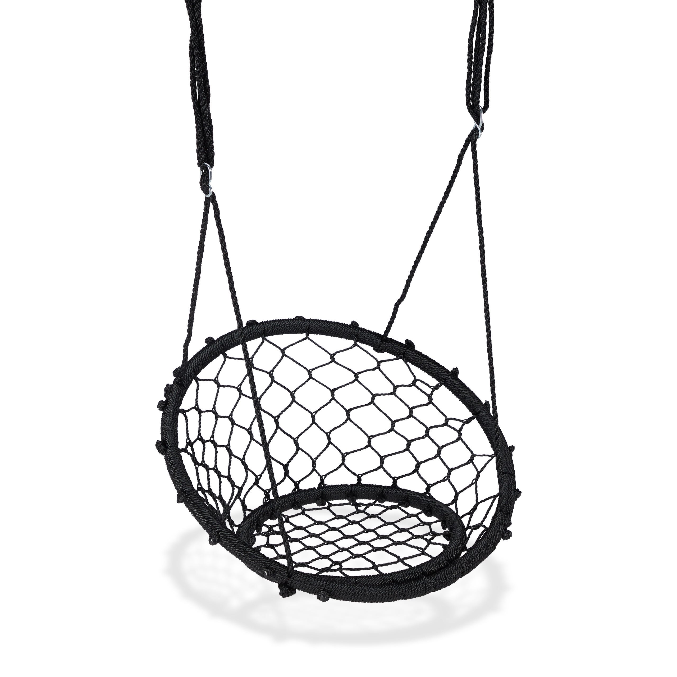 relaxdays Balançoire suspendue - balançoire d'extérieur - noir - balançoire nid relaxdays Balançoire suspendue - balançoire d'extérieur - noir - balançoire nid