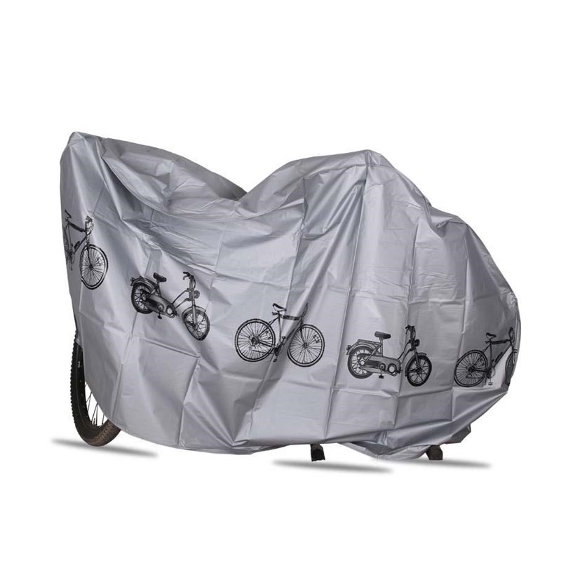 2 Housses Vélo Imperméables TECKI – Taille 200x100 Cm, Nylon 190T PU, Anti-UV, Pour VTT Et Route