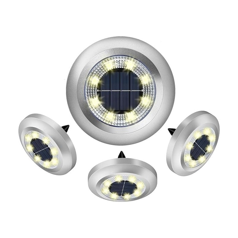 Zestaw lamp solarnych zewnętrznych lampy solarne do wkopania w ziemię wodoodporne lampy solarne gruntowe lampy solarne dyskowe z diodami LED ogrodu