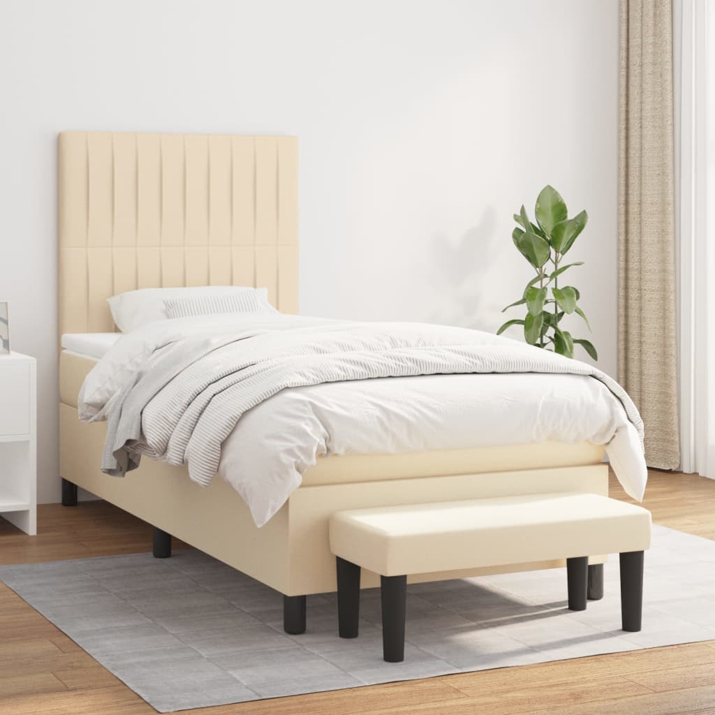 Sommier à Lattes VidaXL Avec Matelas Rembourré Noir 90x200 Cm - Confort Et Style
