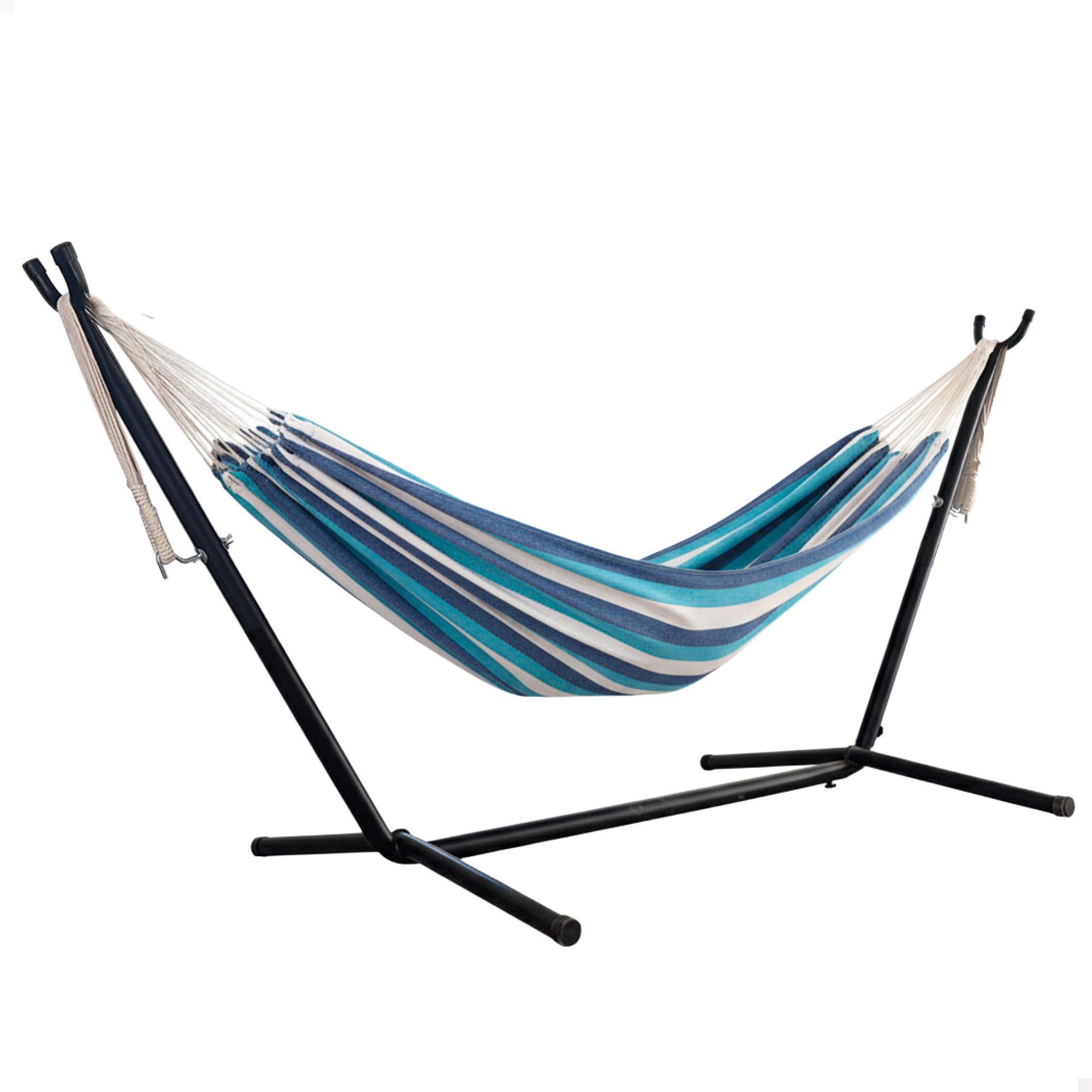 Aktive hamaca camping de tela con estructura metal 260x108x102 cm