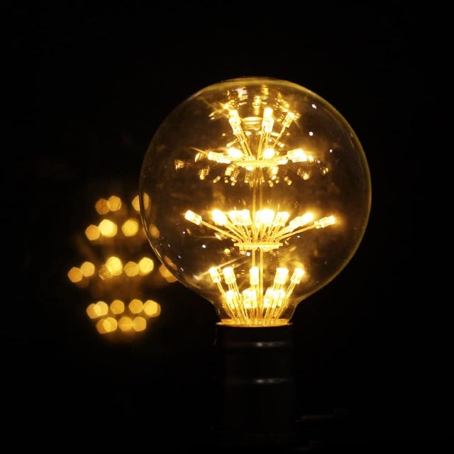 Juego de 2 bombillas LED decorativas de 3W estilo Edison, luz cálida 2200K, 220V