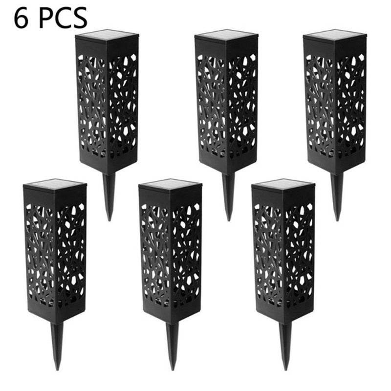 Zestaw 6 zewnętrznych lamp solarnych, białe światło