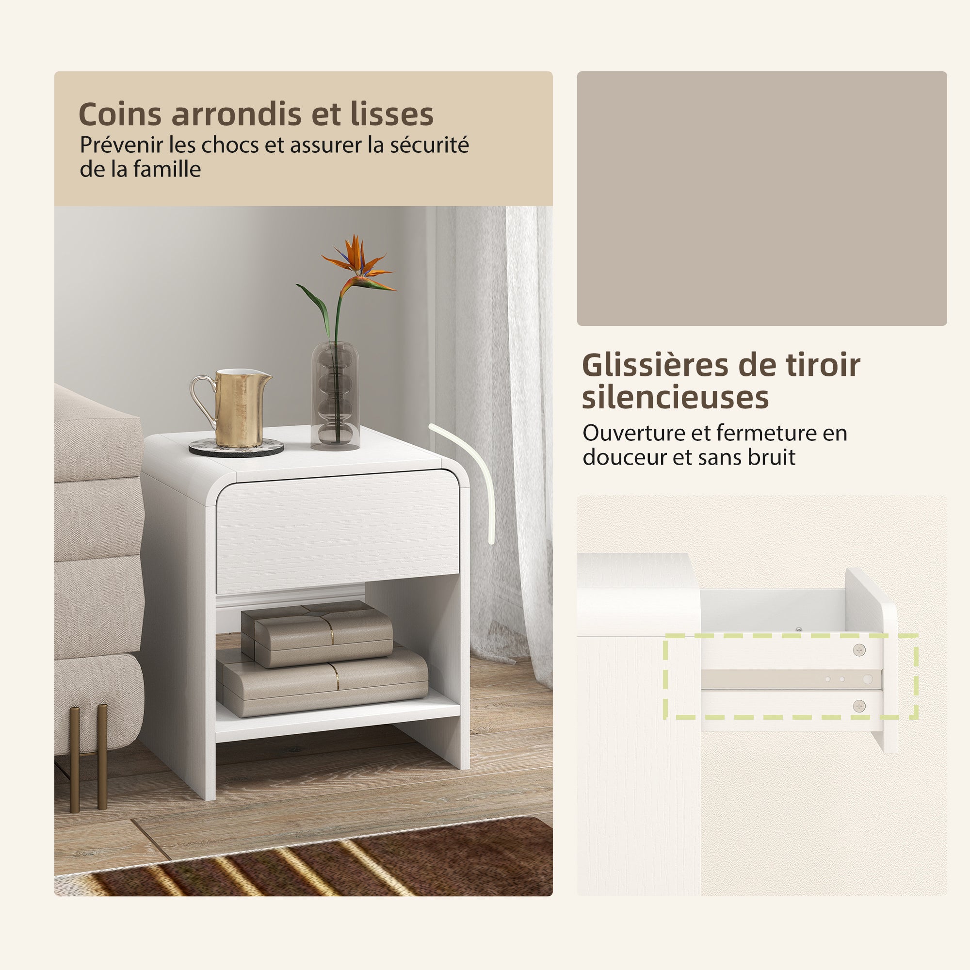 Lot de 2 tables de chevet MDF HOMCOM - 6