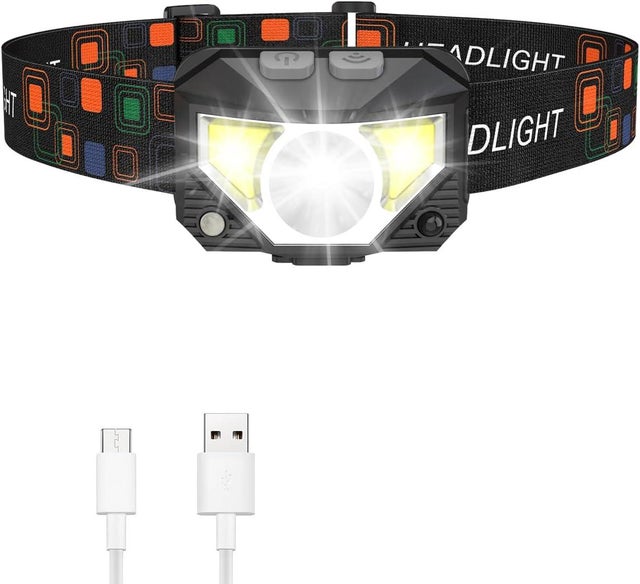 Lampe Frontale LED,2500 Lumens Lampe Frontale LED Ultra Puissante 8 Modes,IPX4 Étanche,Réglable à 60 Degrés,Avec Lumière Rouge,USB Rechargeable