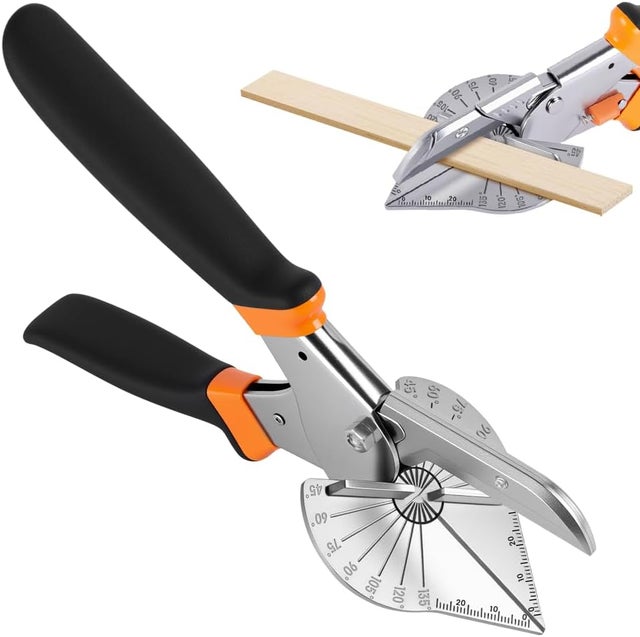Forbici angolari, forbici per tagli obliqui angolate da 45° a 135°, forbici multifunzionali per scivoli, utensile per tagli a quarto di cerchio, per i