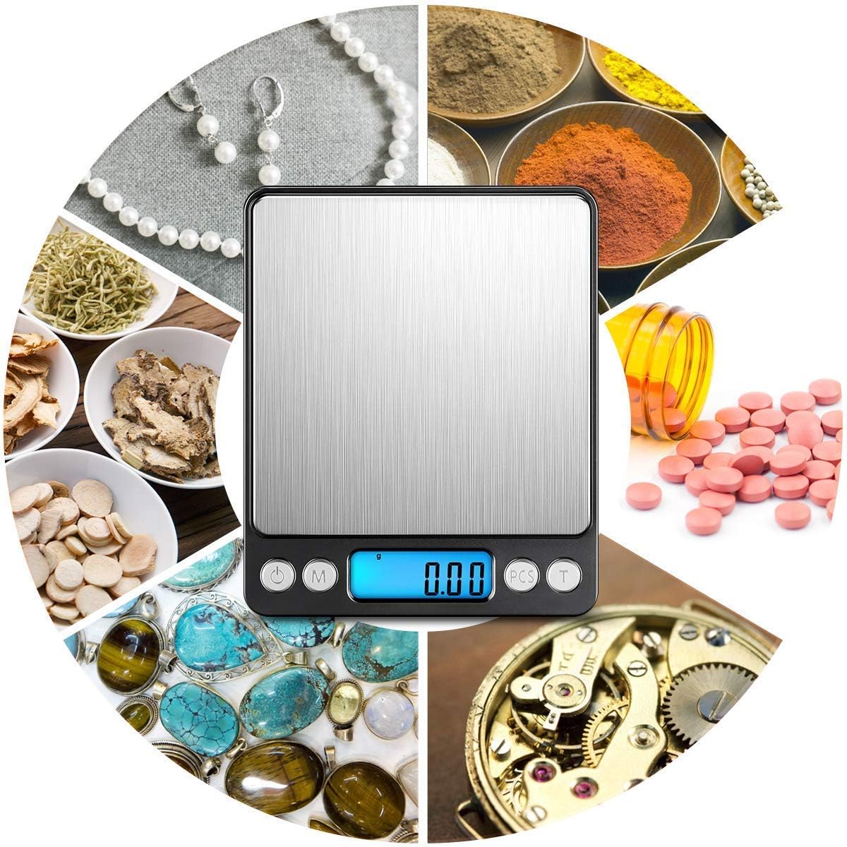 Numérique Balance de Cuisine Rechargeable par USB 0.5kg/0.01g Balance de alimentaire pâtisserie numérique，PréCision Balance Électronique Plateaux - 6