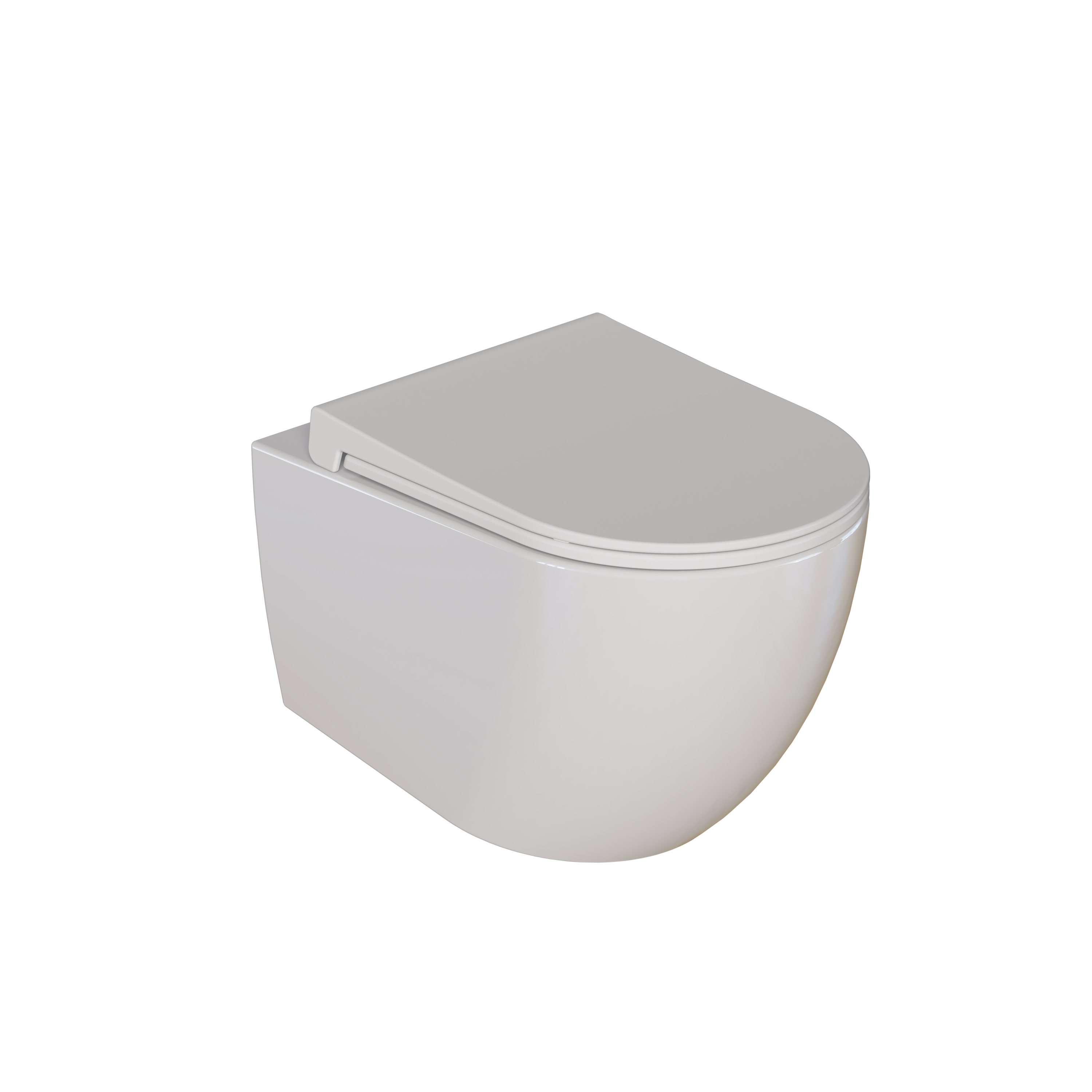 SIENA Miska wisząca 53x36 cm Biały Połysk z deską