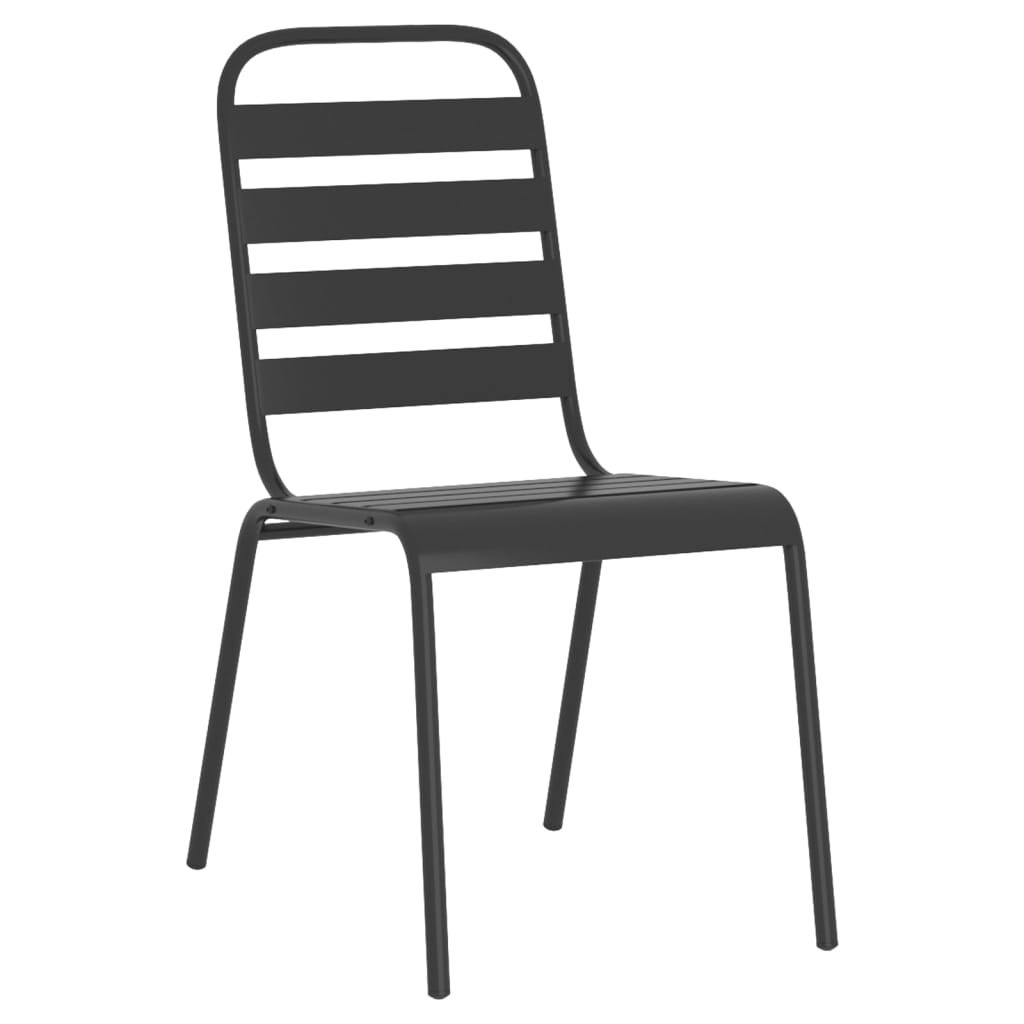 Set da pranzo da giardino mobili da esterno 5 pezzi acciaio antracite 02_0013712 - 3