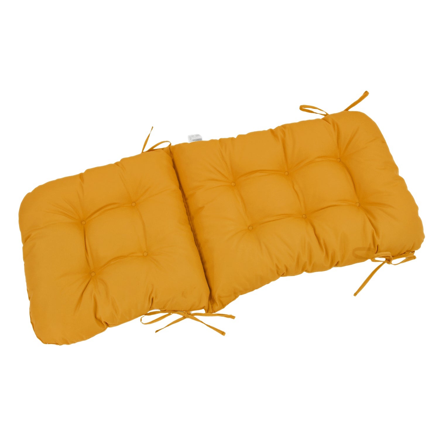 Coussin pour chaise avec dossier - Capitonné - 50x120x8cm - Jaune - 7