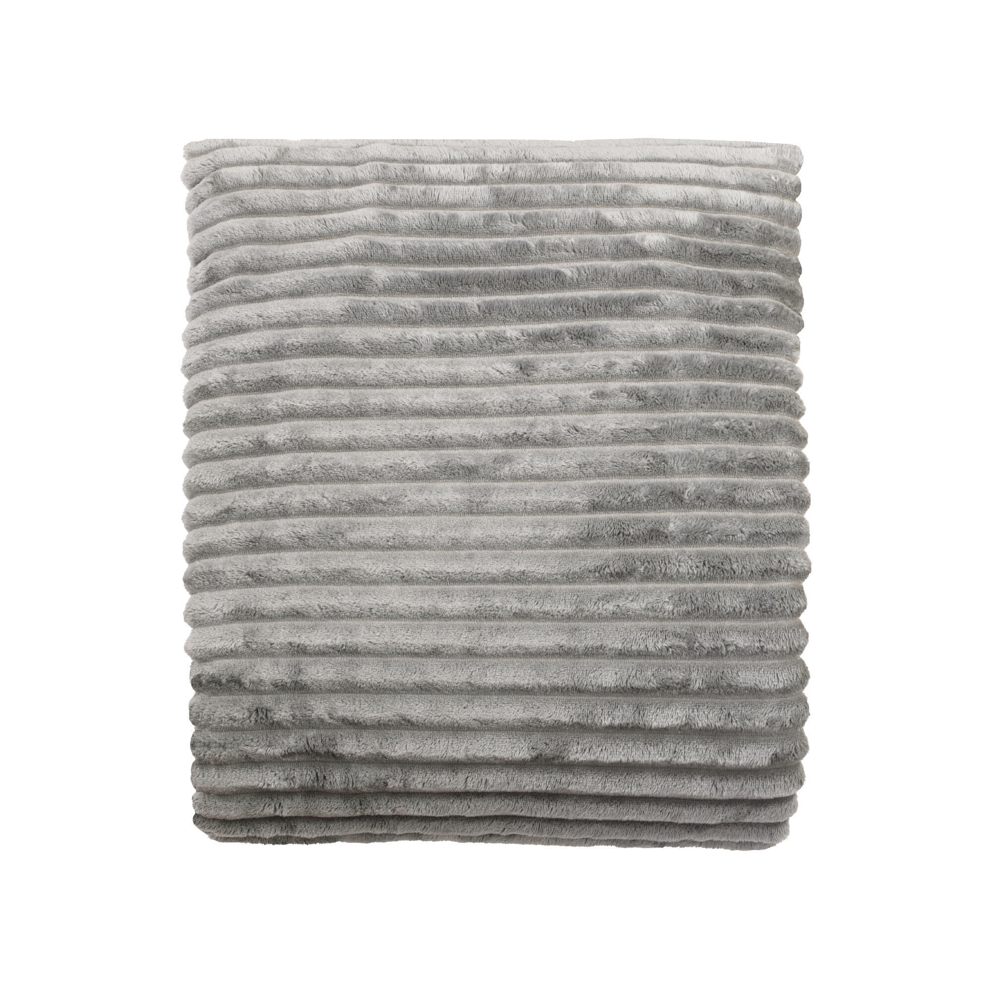 Plaid LENA - 220 x 200 - Gris - Polyester - INSPIRE - 3