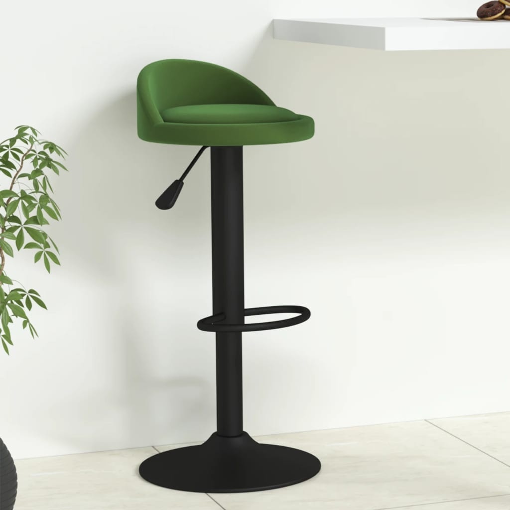 Taburete De Bar X1 Con Reposapiés Tapizado De Terciopelo Gris Oscuro Base De Cuatro Patas De Metal Negro 10 0005461 93783162