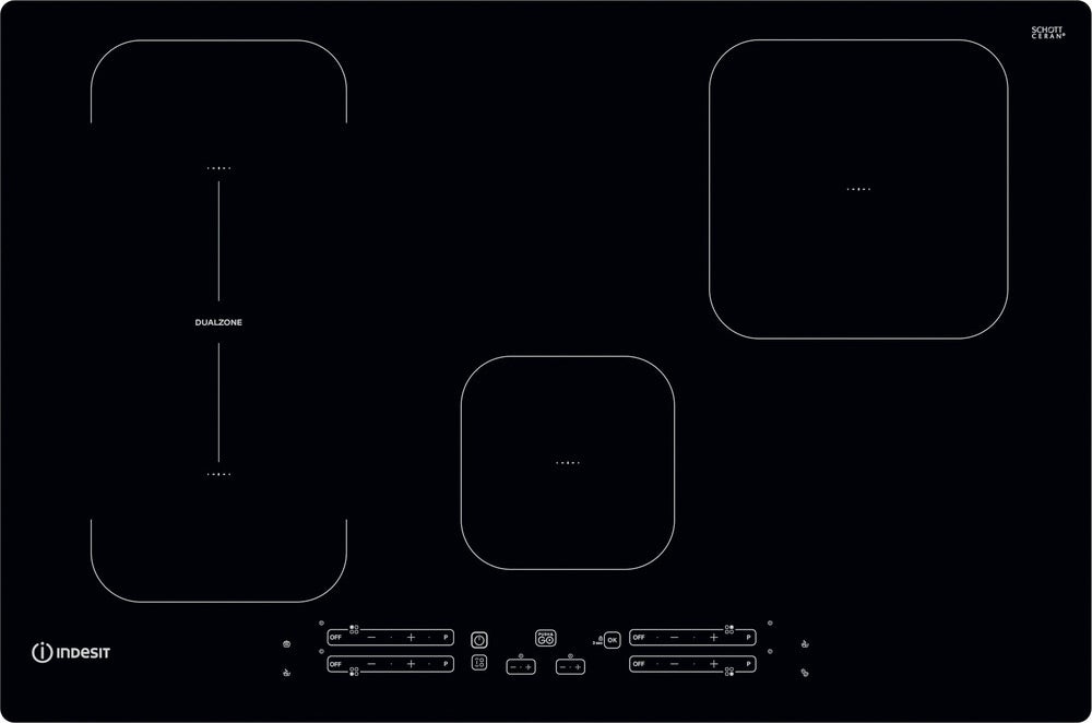 Indesit Placa De Cocina Empotrada Ib 21B77 Ne 77 Cm Inducción 4 Fuegos Negro , Leroy Merlin