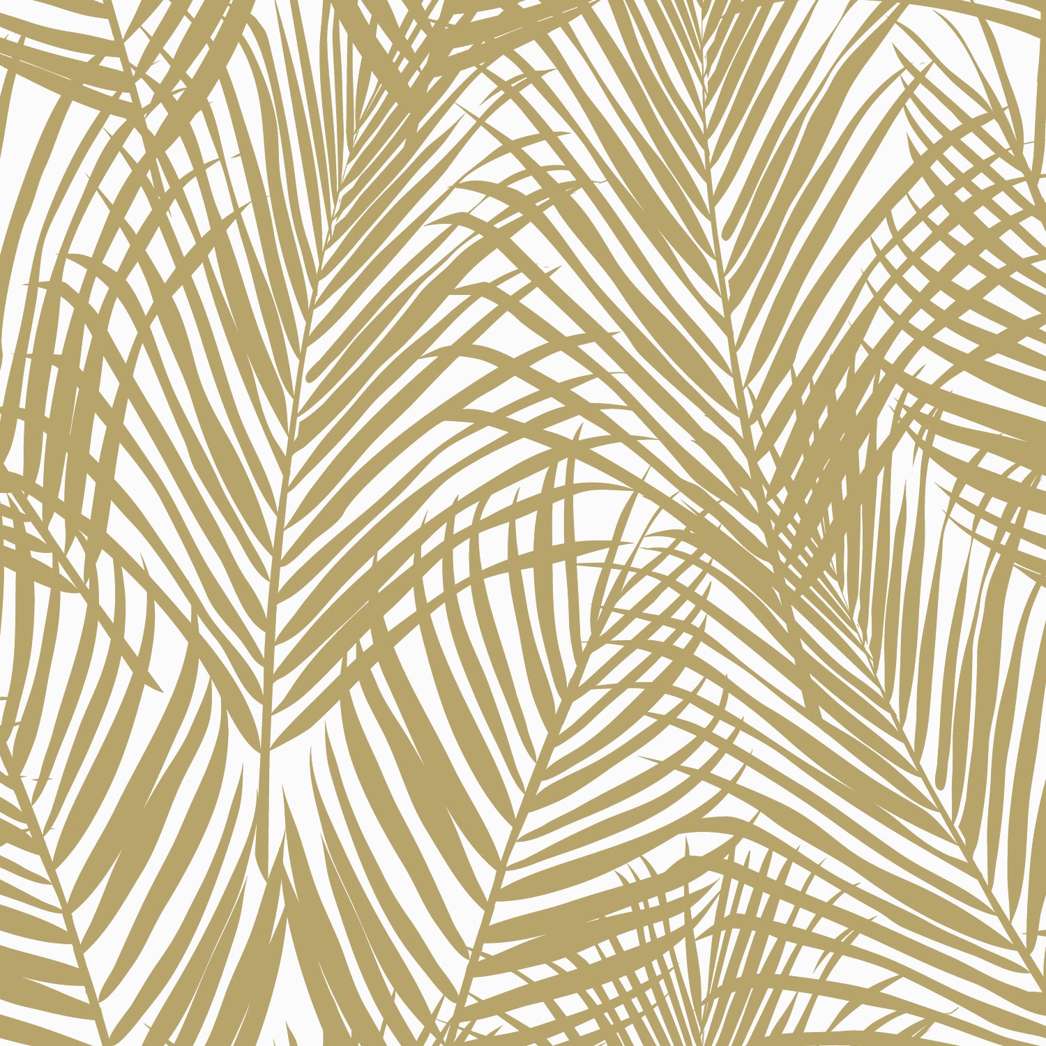 Papier peint feuilles de palmier or et blanc - 53 cm x 10.05 m - ESTAhome - 7