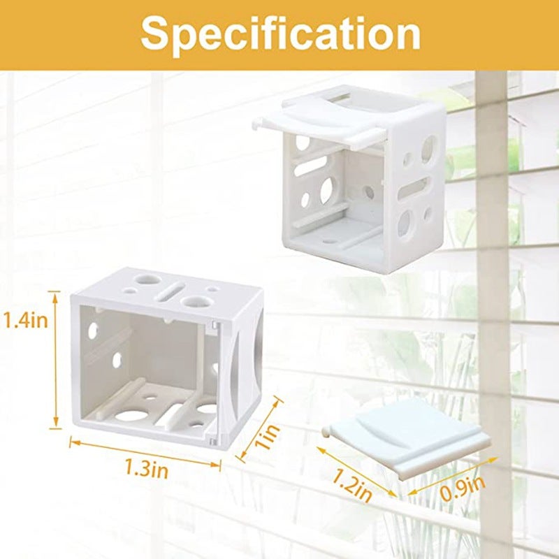 Lot de 8 supports de store vénitien pour fenêtre, mini supports de store, supports de montage pour stores vénitiens, convient pour montage intérieur - 2