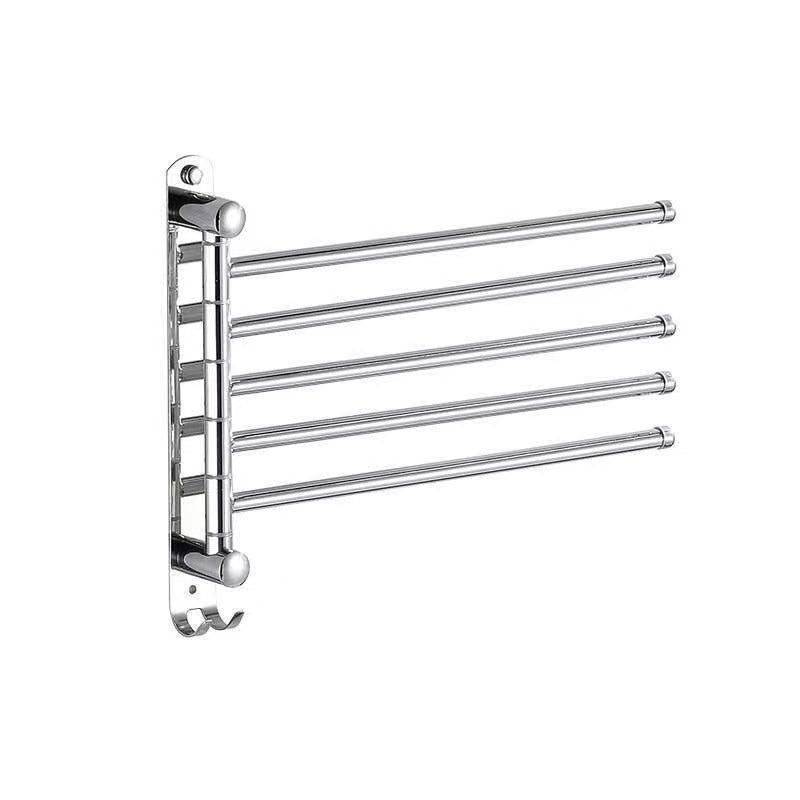Double Porte-Serviettes Rotatif 180° Sans Perçage - Barre 31,5 Cm Charge 20 Kg - Porte-Serviettes Adhésif Salle De Bain Cuisine Aluminium Antirouille