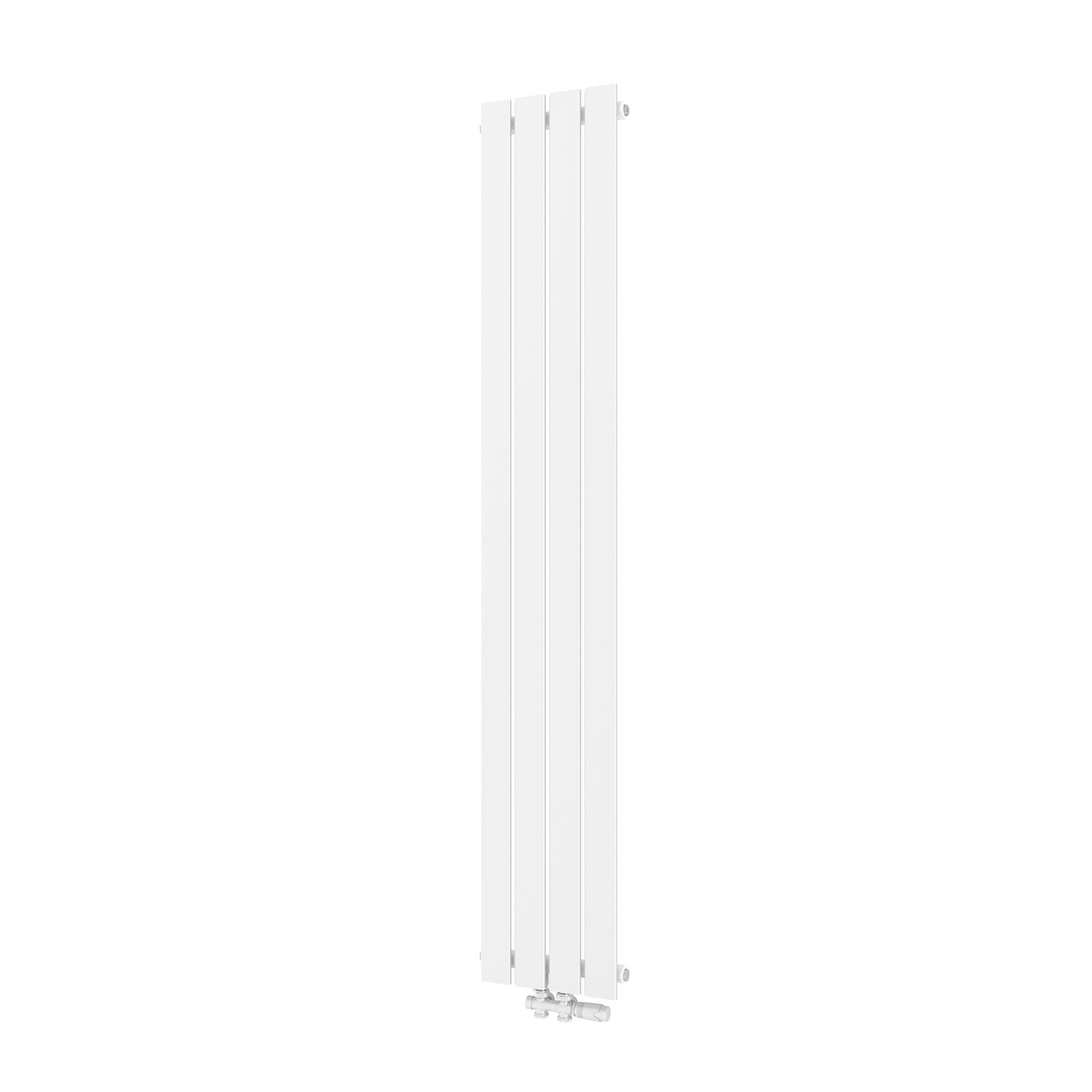 EMKE Radiador de agua caliente de acero 180 x 30 cm 627 W - Radiador de panel simple - Conexión central, Blanco - 8