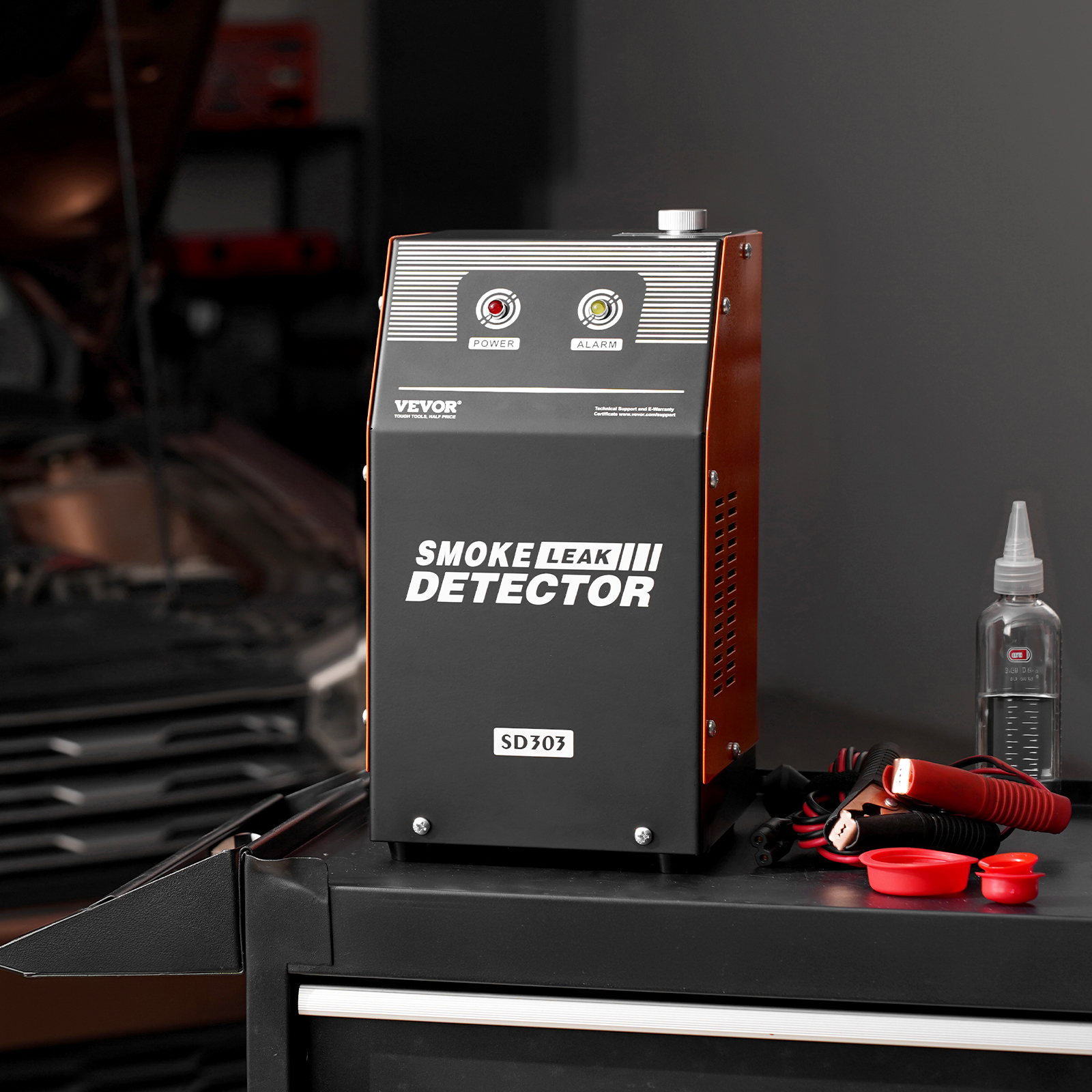 détecteur fuite carburant 2 Modes,VEVOR Machine à fumée EVAP automatique avec pompe à air intégrée,testeur fuite de conduit automobile 19-23 PSI - 8