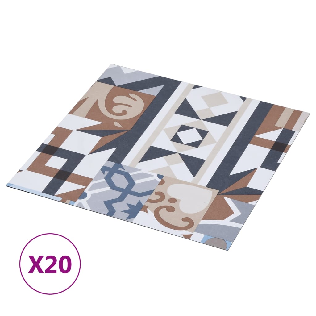 20 udes lamas de suelo autoadhesivas | tarimas de suelo | tarimas autoadhesivas pvc 1,86 m² estampado monocolor cfw94008