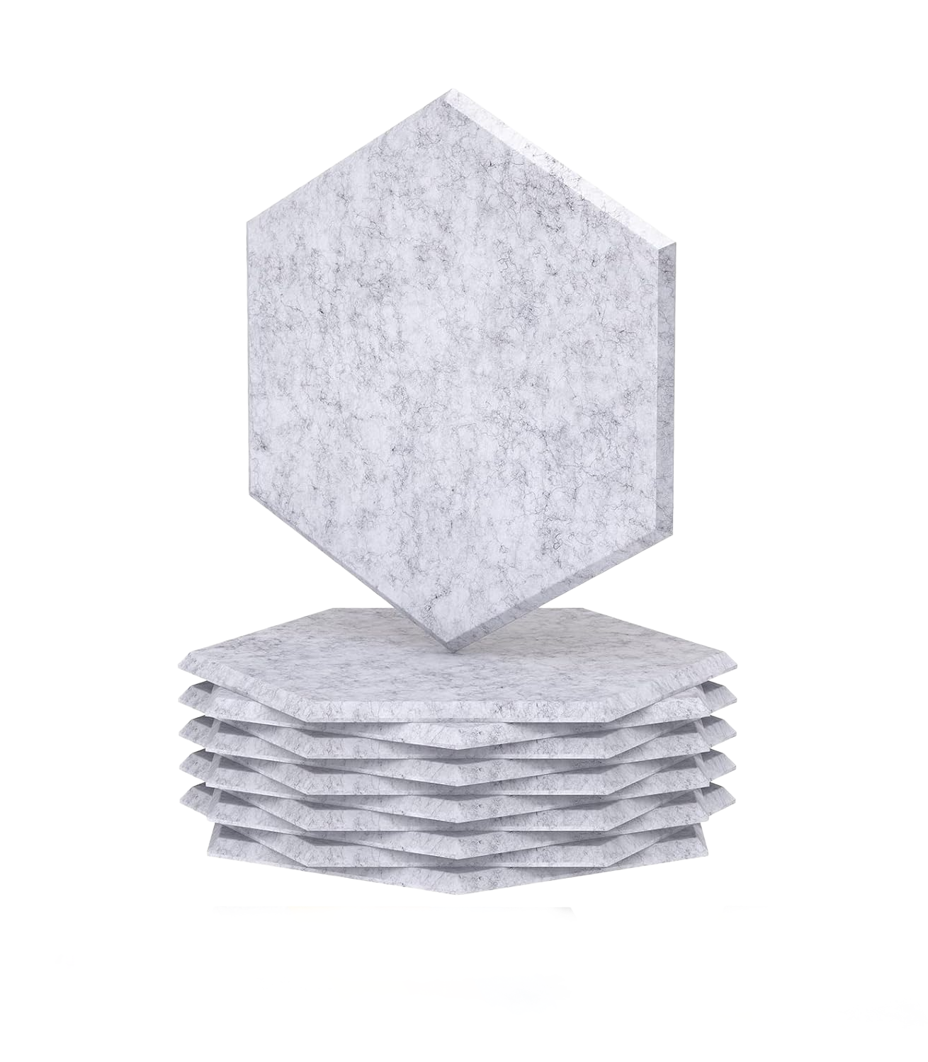 Sześciokątne panele dźwiękochłonne, odpowiednie do studiów, biur, domów, 12 sztuk, 30x26x1 cm, szare