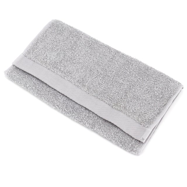 Serviette invité 30x50 cm coton peigné ALBA argent