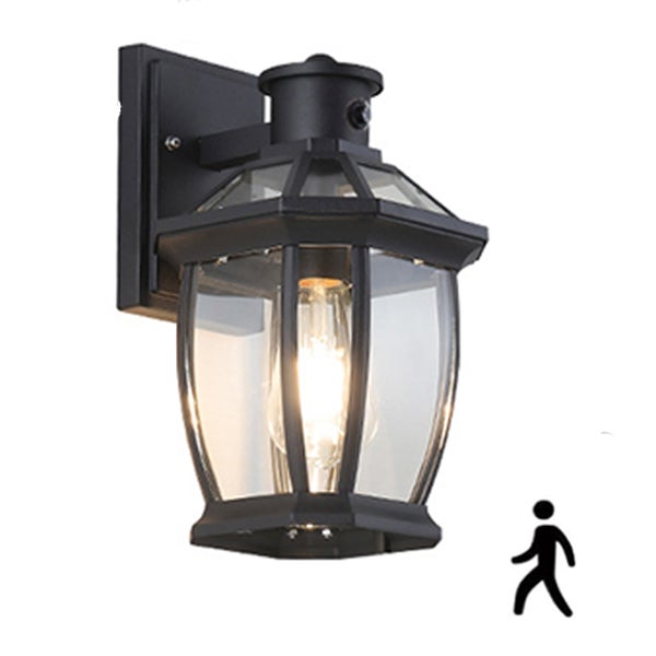 Lampada Da Esterno A Parete Con Presa GFCI E Sensore Crempuscolare - Alluminio, IP65, Con Lampadina LED - 2