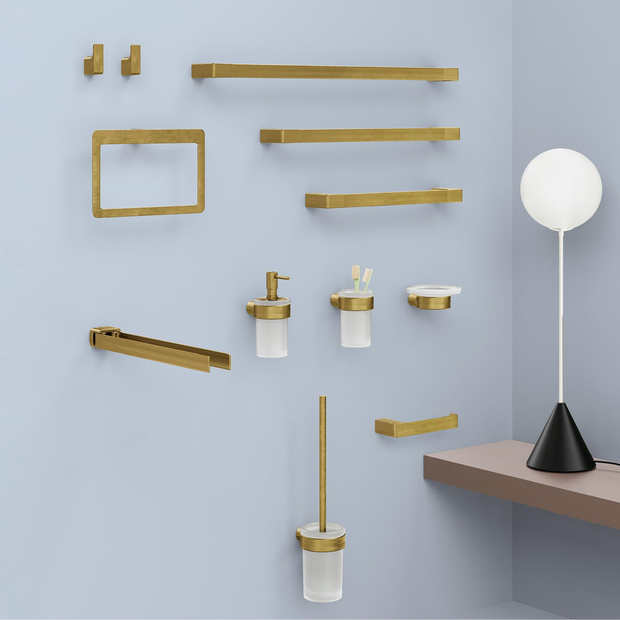 PIRENEI Porte-papier toilette, or mat - 6