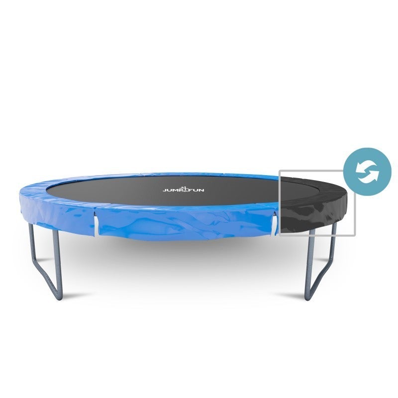Happy Garden Matelas De Protection Réversible Trampoline 370cm Perth - Gris/Rose Velcro Installation Facile