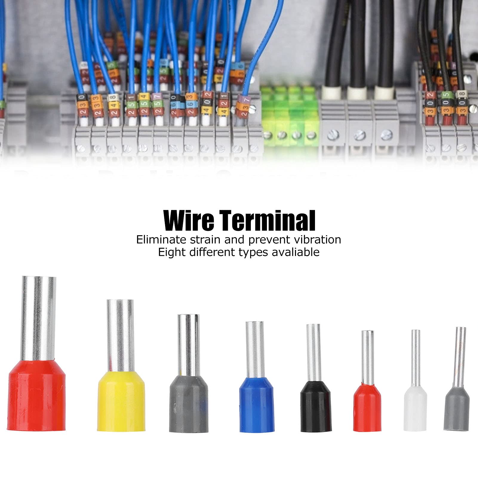 1200 pezzi Kit assortimento connettori per cavi elettrici Terminali per cavi isolati Terminali a crimpare per cavi - 6