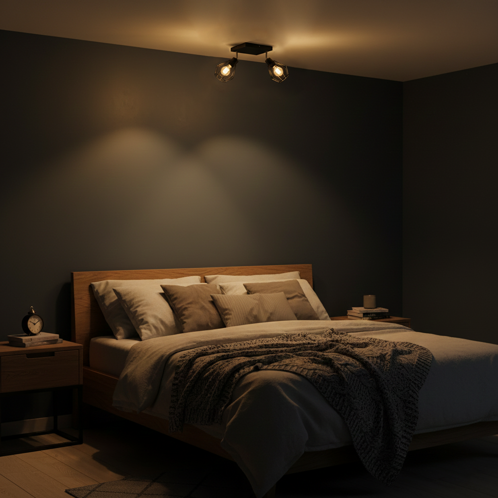 Lampa sufitowa 2x E27 LED Otto IP20 ruchoma wisząca czarna żyrandol kinkiet MasterLED - 5