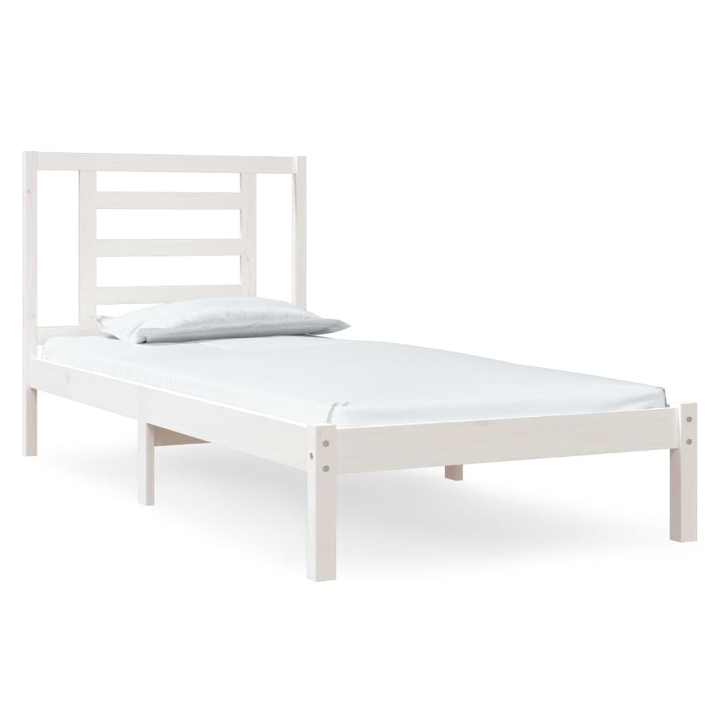 Łóżko Drewniane Rama Łóżka Sofa Biała Do Sypialni Pokoju 90x200 cm