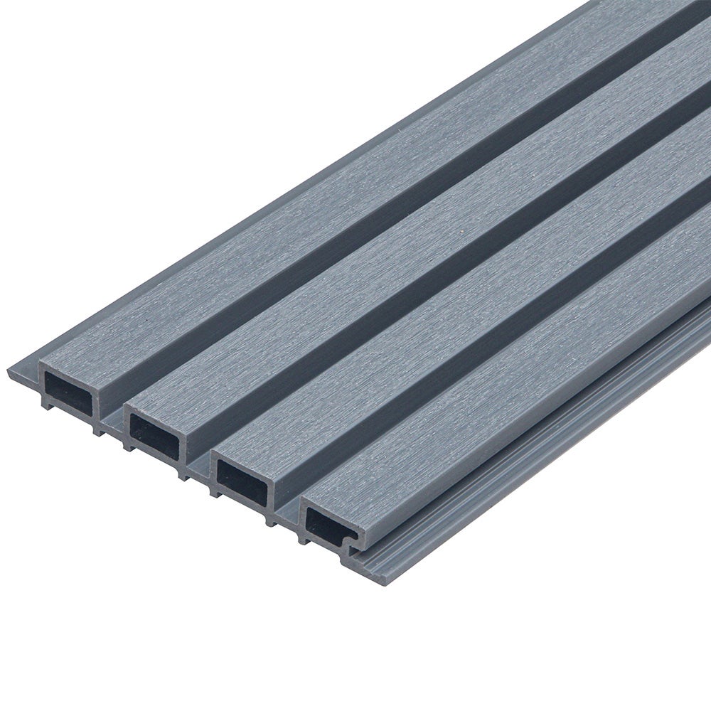 Home Deluxe - Revêtement de façade en WPC DUVAR - Couleur : gris clair, dimensions : 2 m² env. 190 x 21,9 x 2,6 cm, matériel de montage inclus I - 5