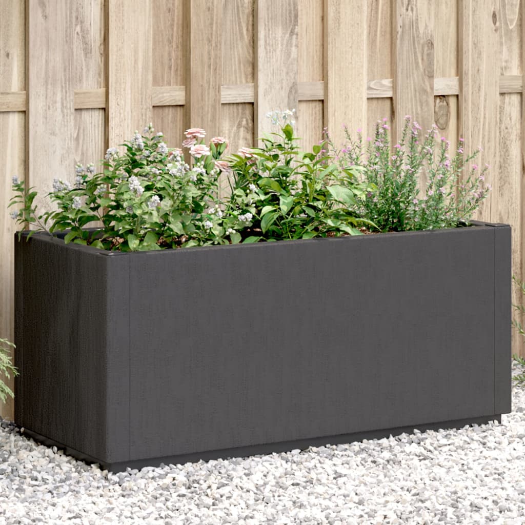 Jardinière avec treillis gris foncé 80x36x140 cm Jardinière avec treillis gris foncé 80x36x140 cm