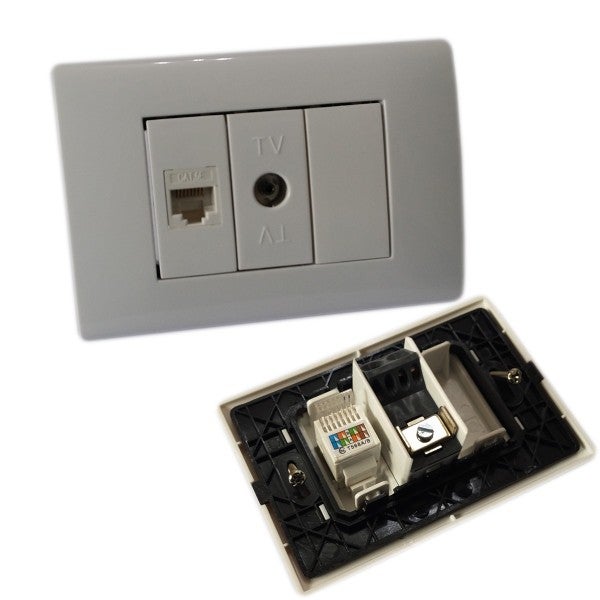 Presa multimedia TV coassiale Eikon VIMAR, colore bianco | Leroy Merlin