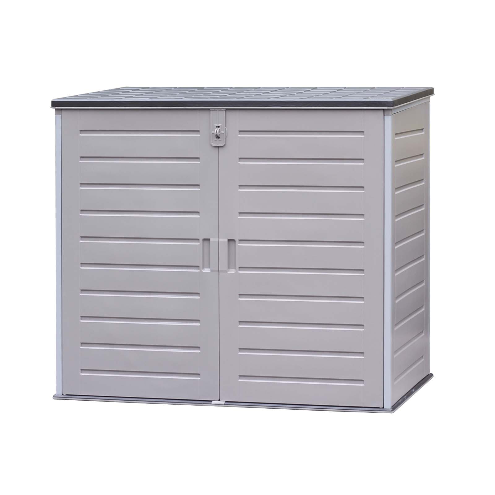 Gardiun Coffre Rangement Jardin 775L Résine | Noir, Fermeture Amortisseur Gaz 116x71x109cm