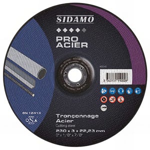 Disque Abrasif à Lamelles Zircone 230 Mm - Grain P60, Pour Meuleuse D'angle, Acier Inoxydable Et Métaux