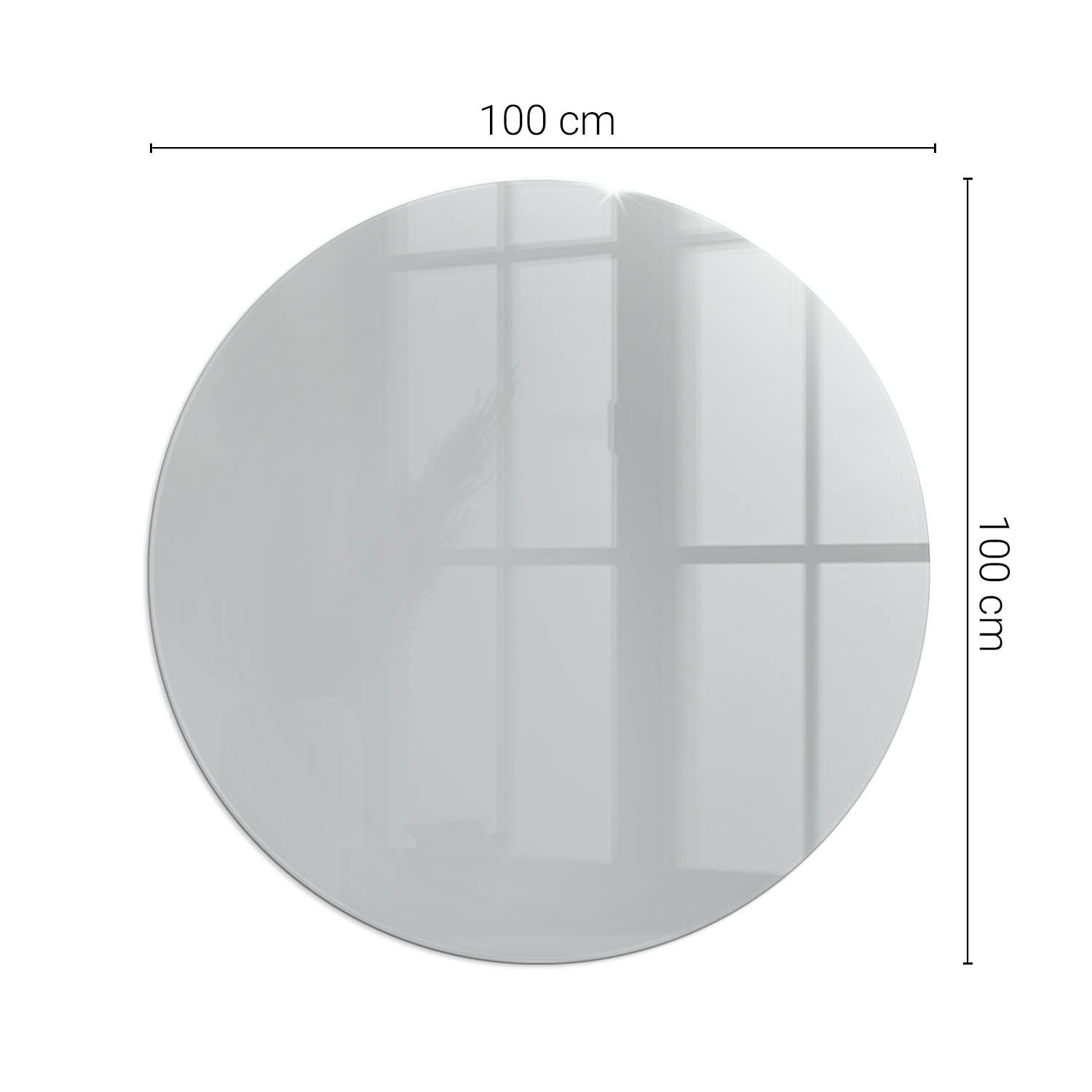Duża szklana ochronna podkładka pod piec - fi 100 cm - Kolor Jasny szary - TULUP - 2