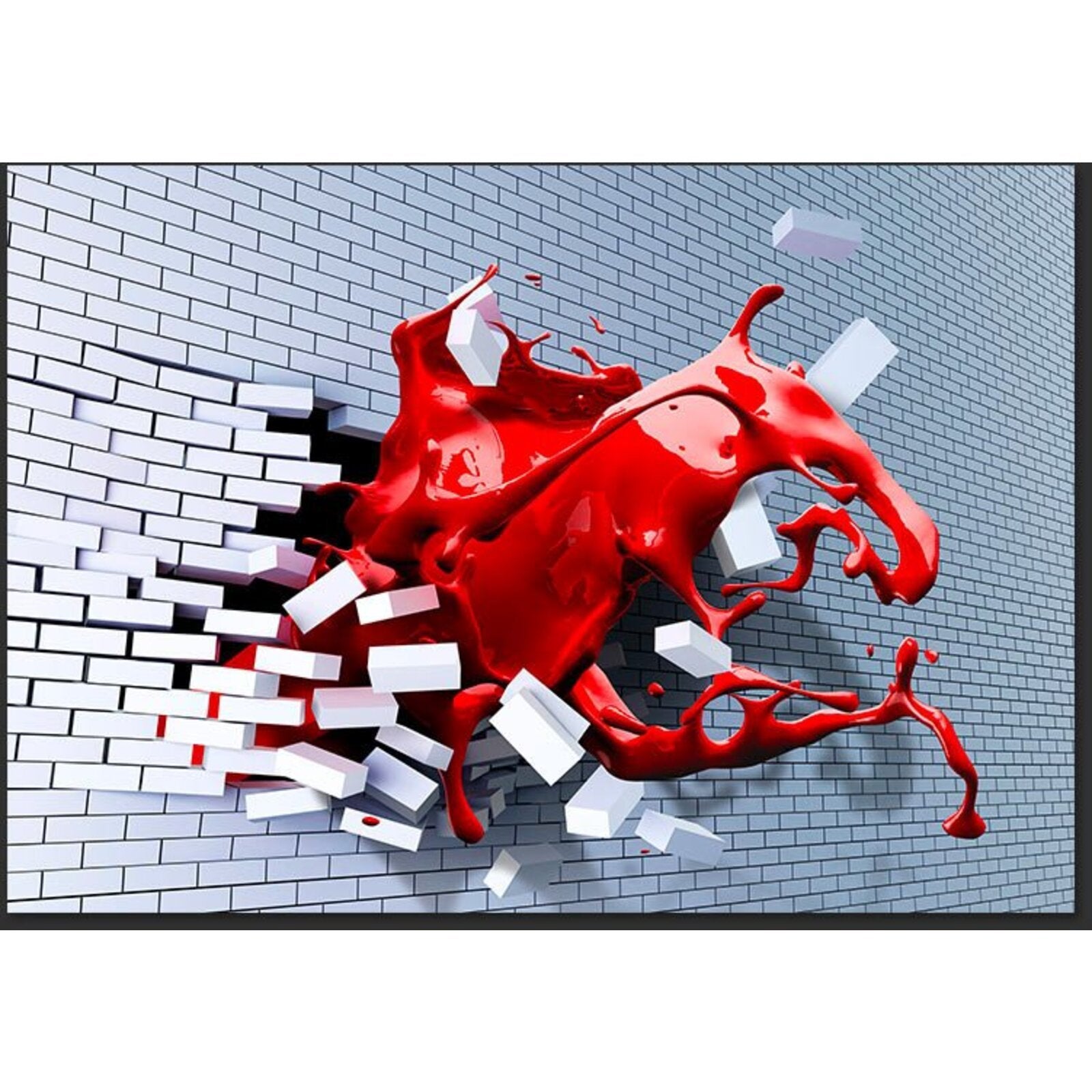 Papier peint laine ecarlate - 300 x 210 cm - 2