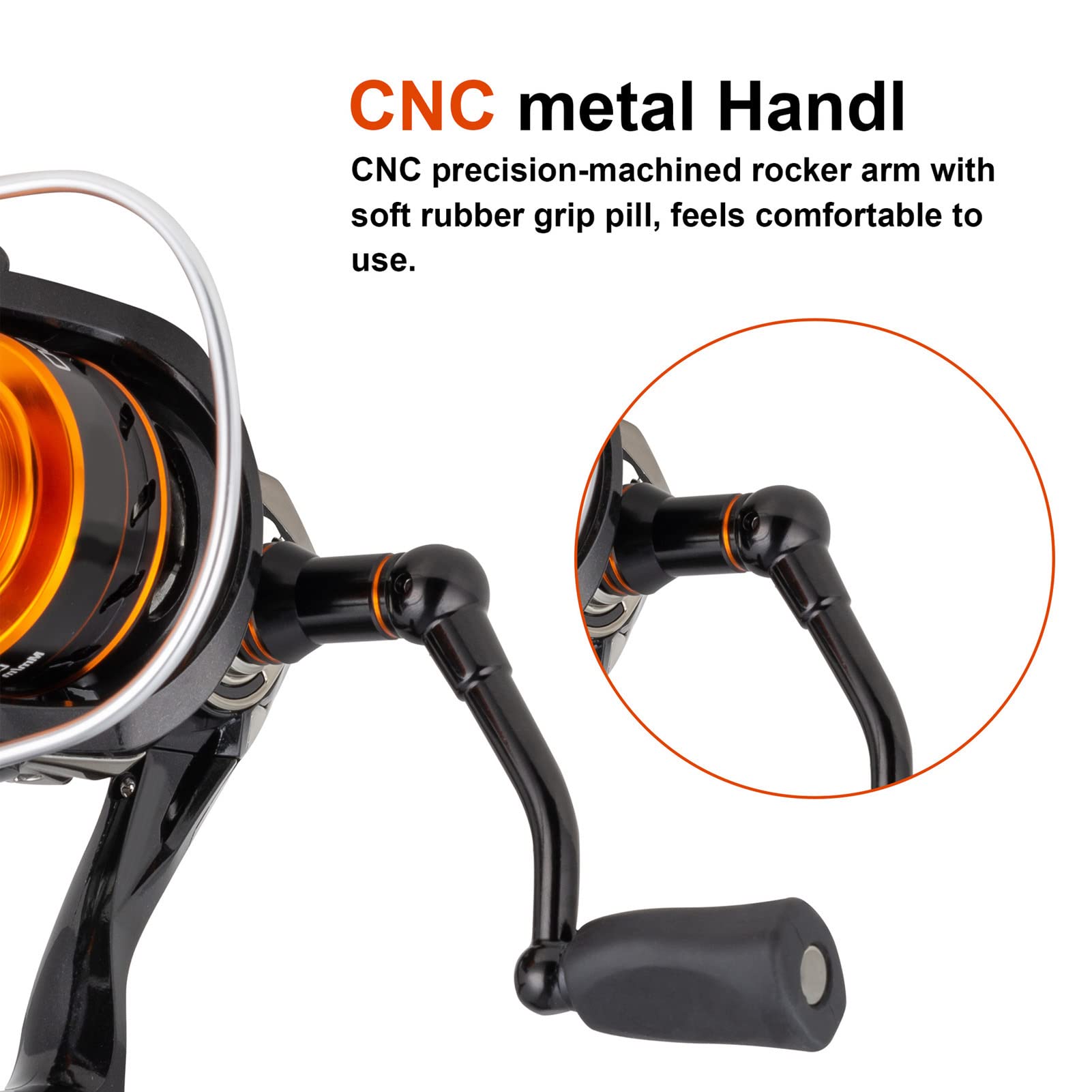 Mulinello da pesca Mulinello da pesca pieghevole salva sforzo in lega di alluminio con pulsante di scarico della pressione per la pesca (SR2000F) - 2